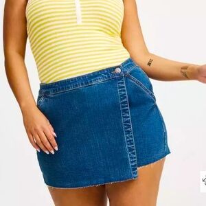 Size 24: Mid-Rise Denim Skort